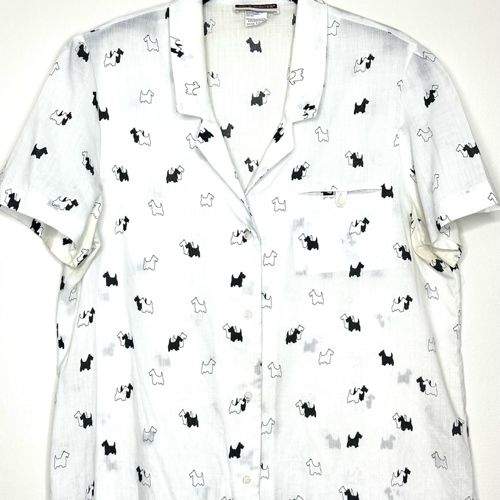 Vintage Jack Winter Scottish Terrier Dog Shirt Sleep Shirt Poly Blend Womens